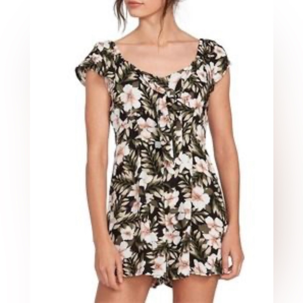 Volcom Floral Print Romper Shorts